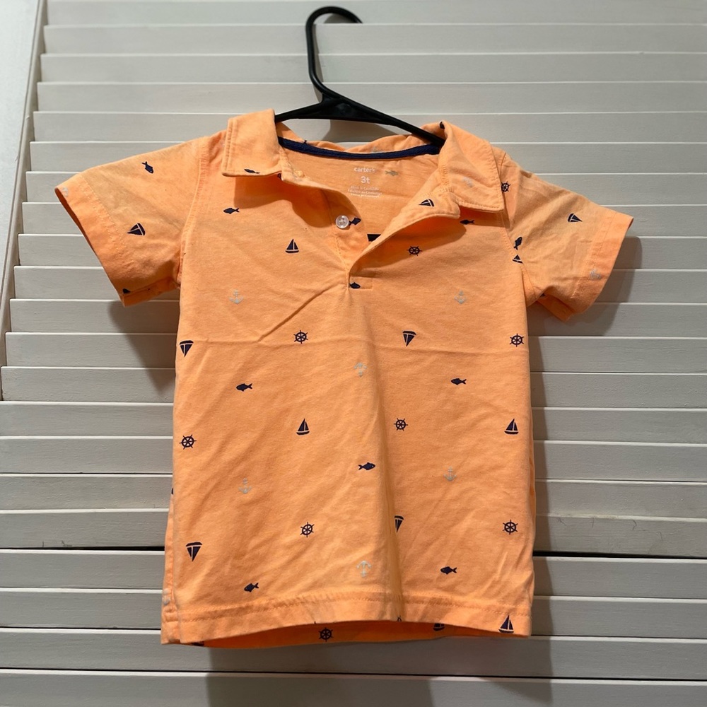 Carter’s Orange Short Sleeve Little Boys’ Top EUC